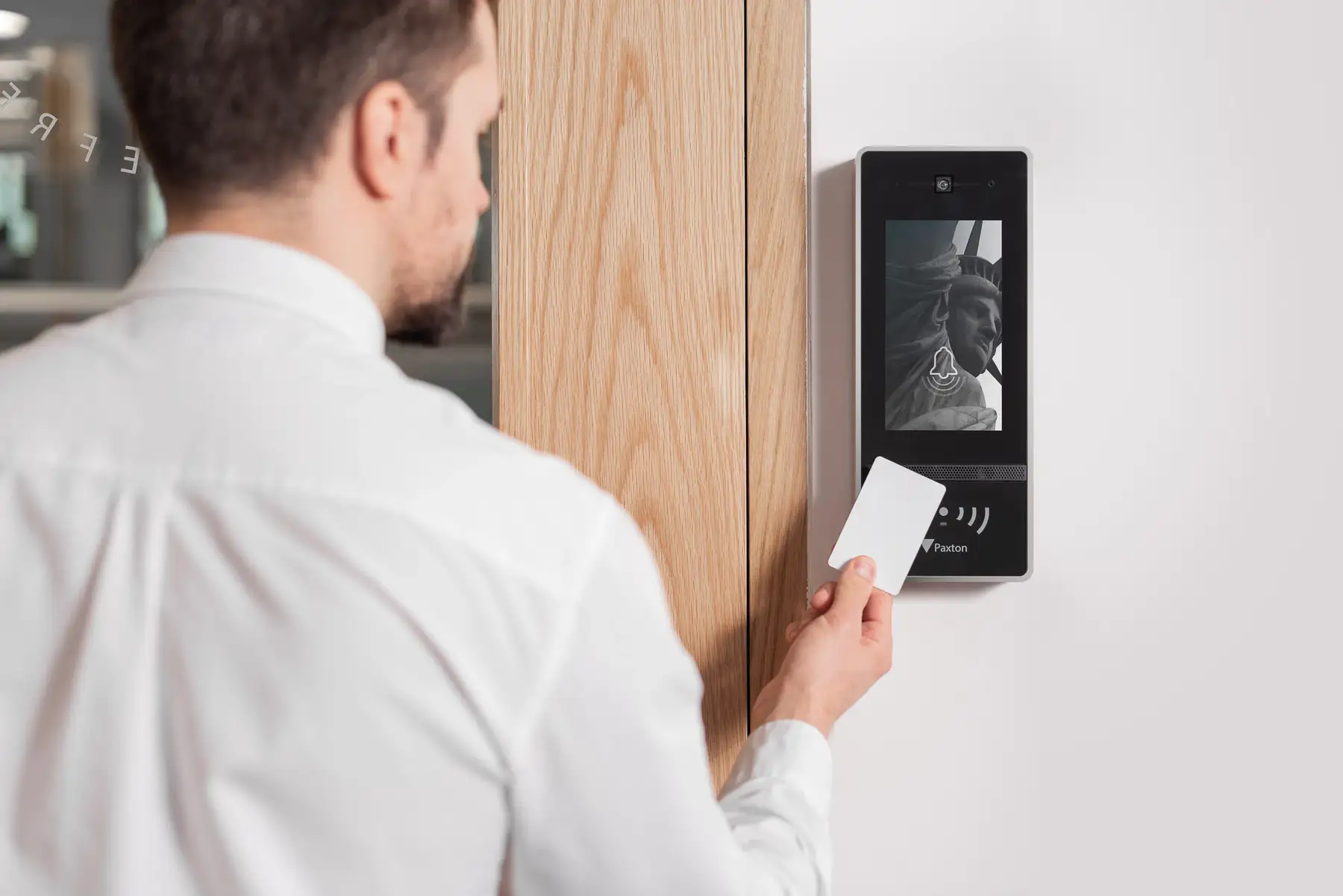 Paxton touch screen reader for cost-effective intercom access