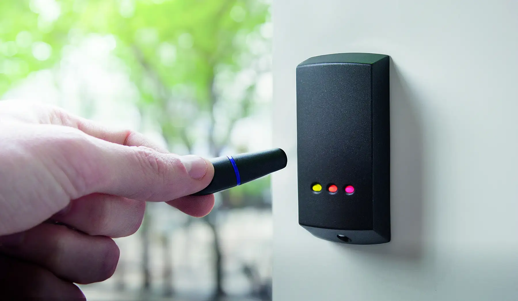 Paxton NET2 reader with fob for residential intercom access