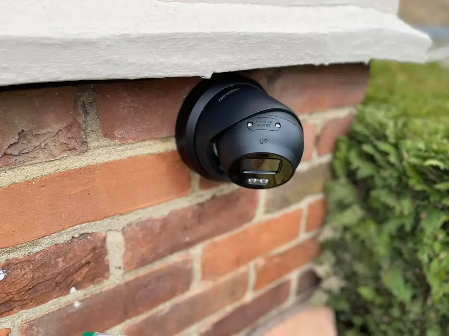 CCTV Camera on wall with hidden cabling