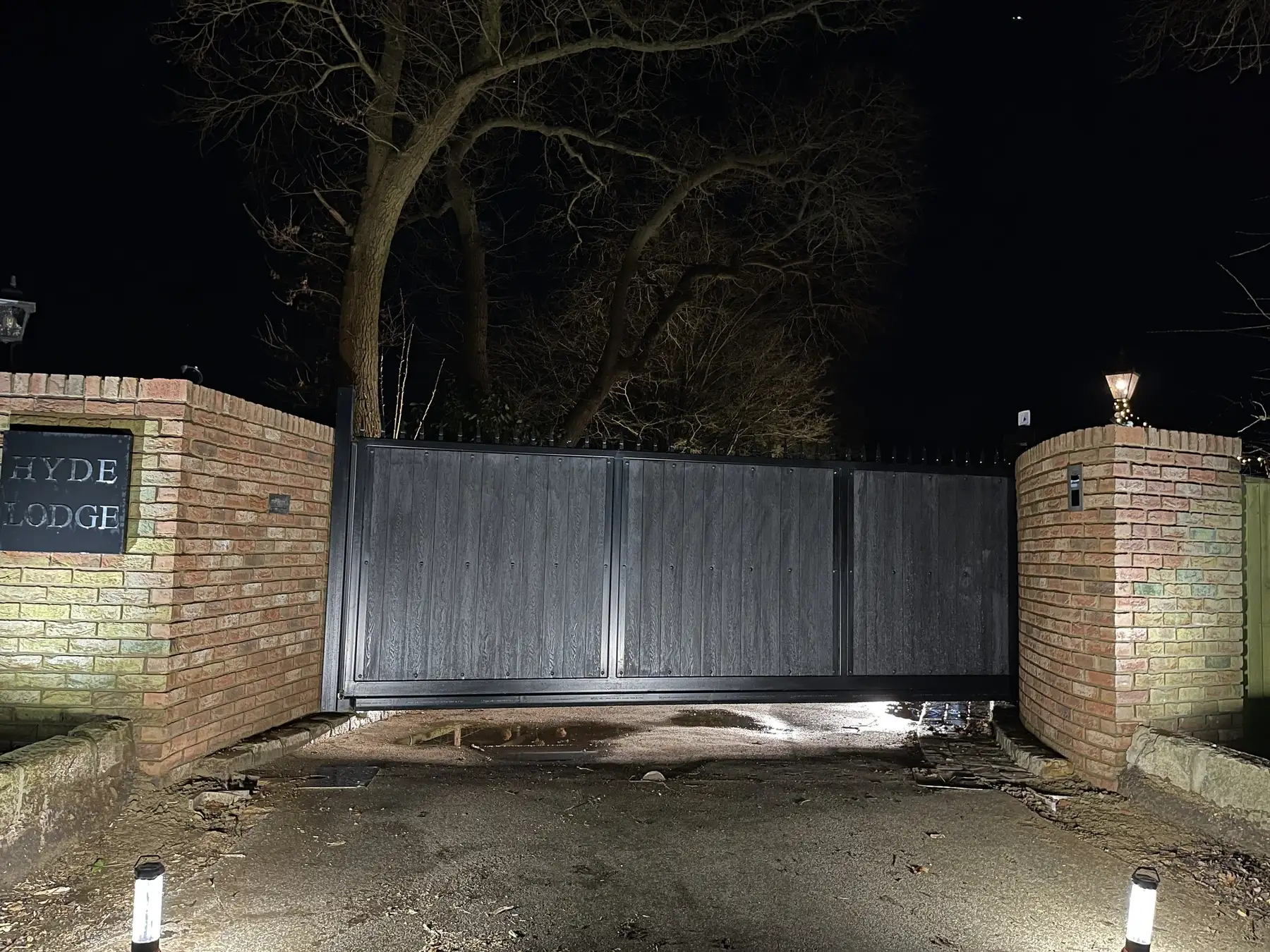 Electric gate on a rural property near Blackmore