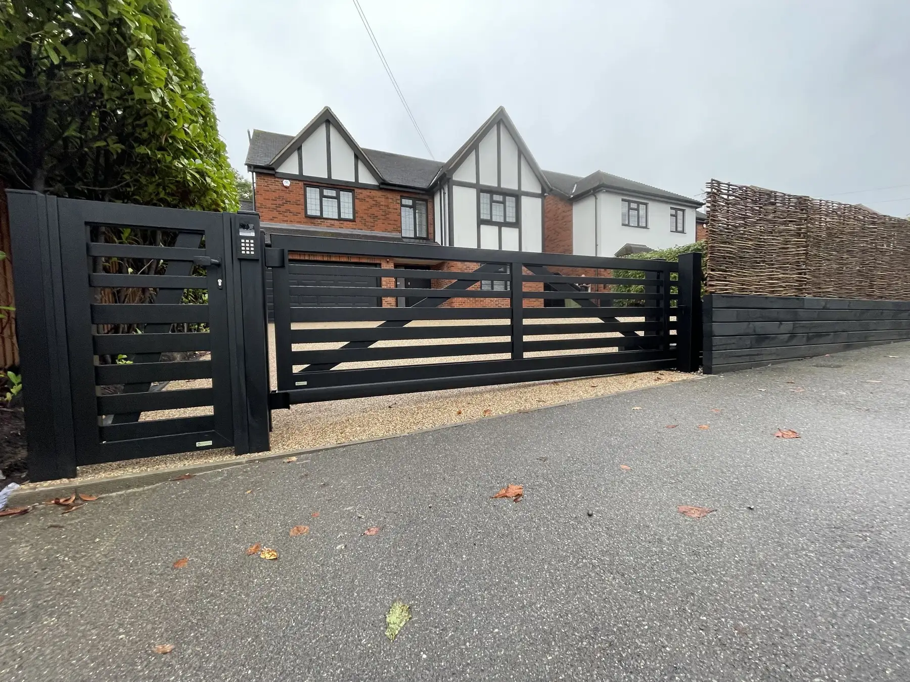 Aluminium gate on a sloping Benfleet driveway