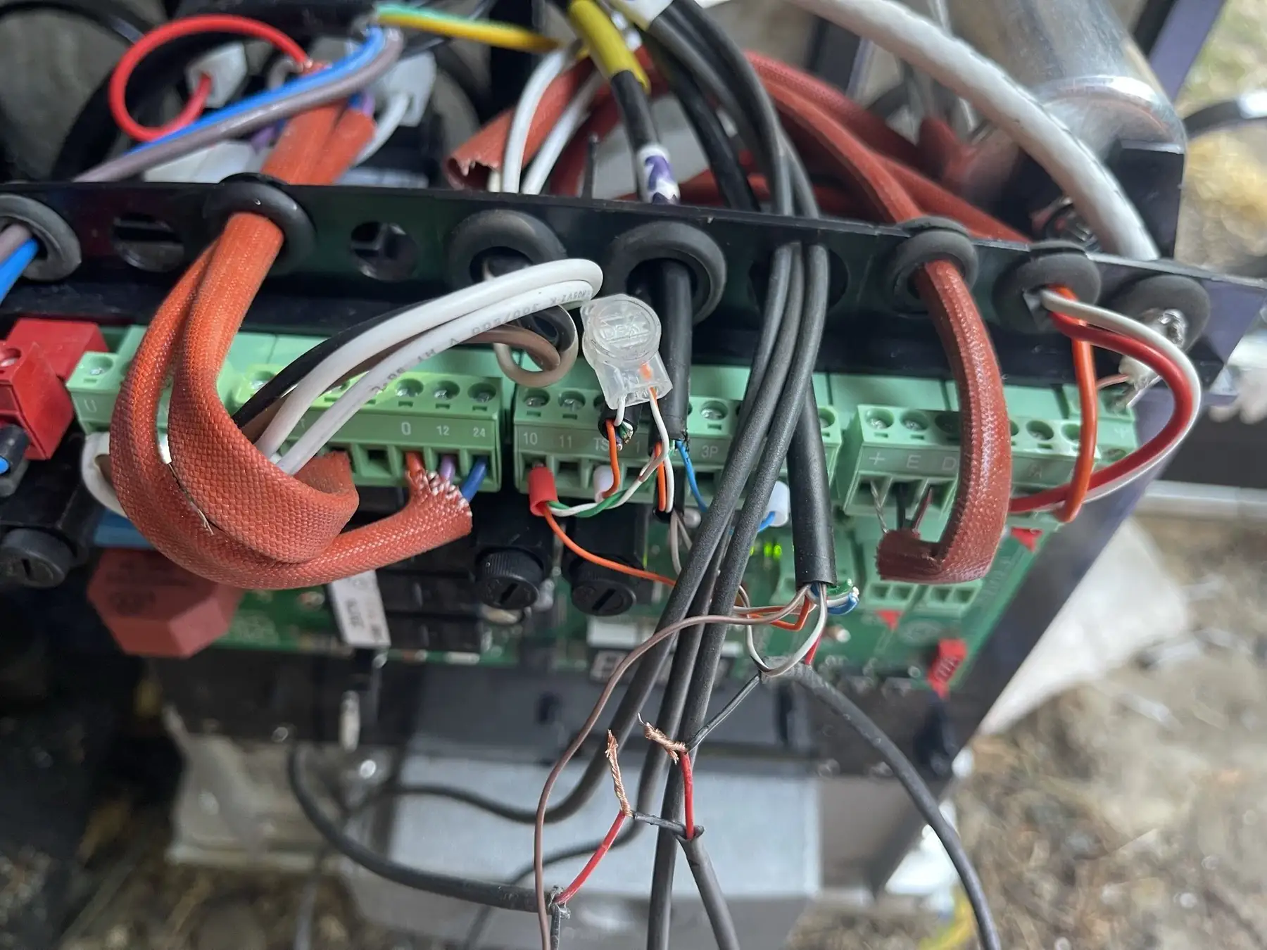 Engineer diagnosing a gate control board