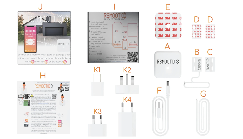 Remootio 3 box contents