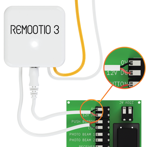 Powering from gate control board