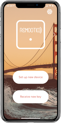 Remootio app setup screen