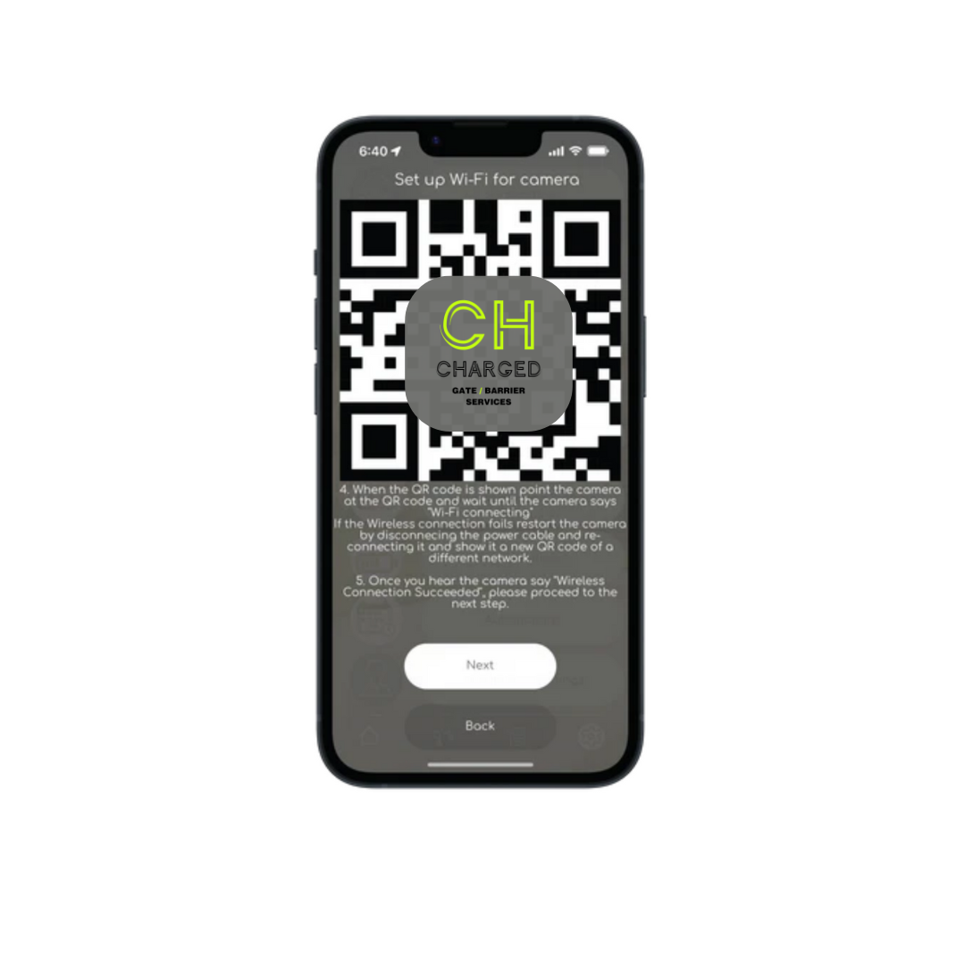 Scanning the app QR code with the OC1 camera