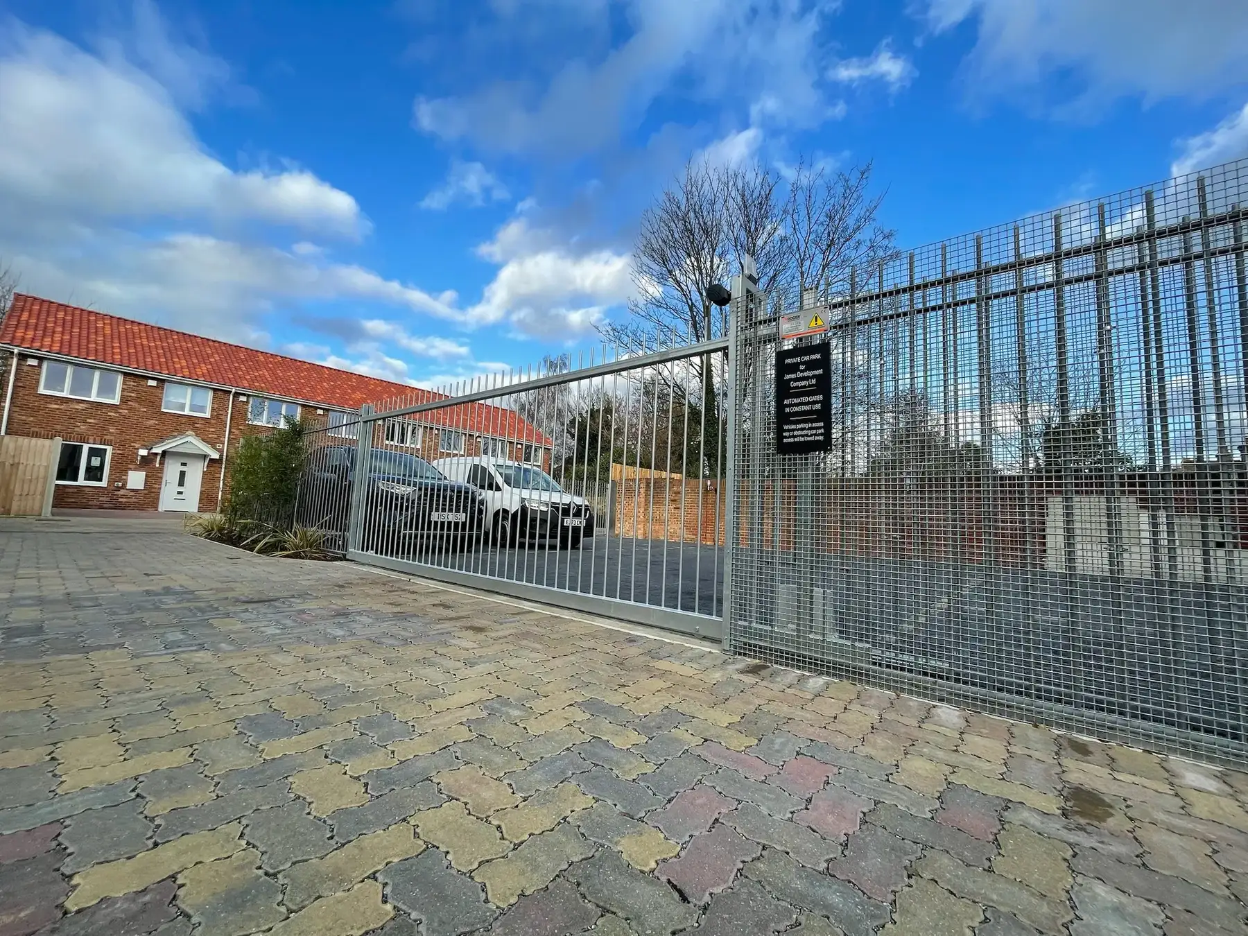 Heavy-duty commercial steel sliding gate