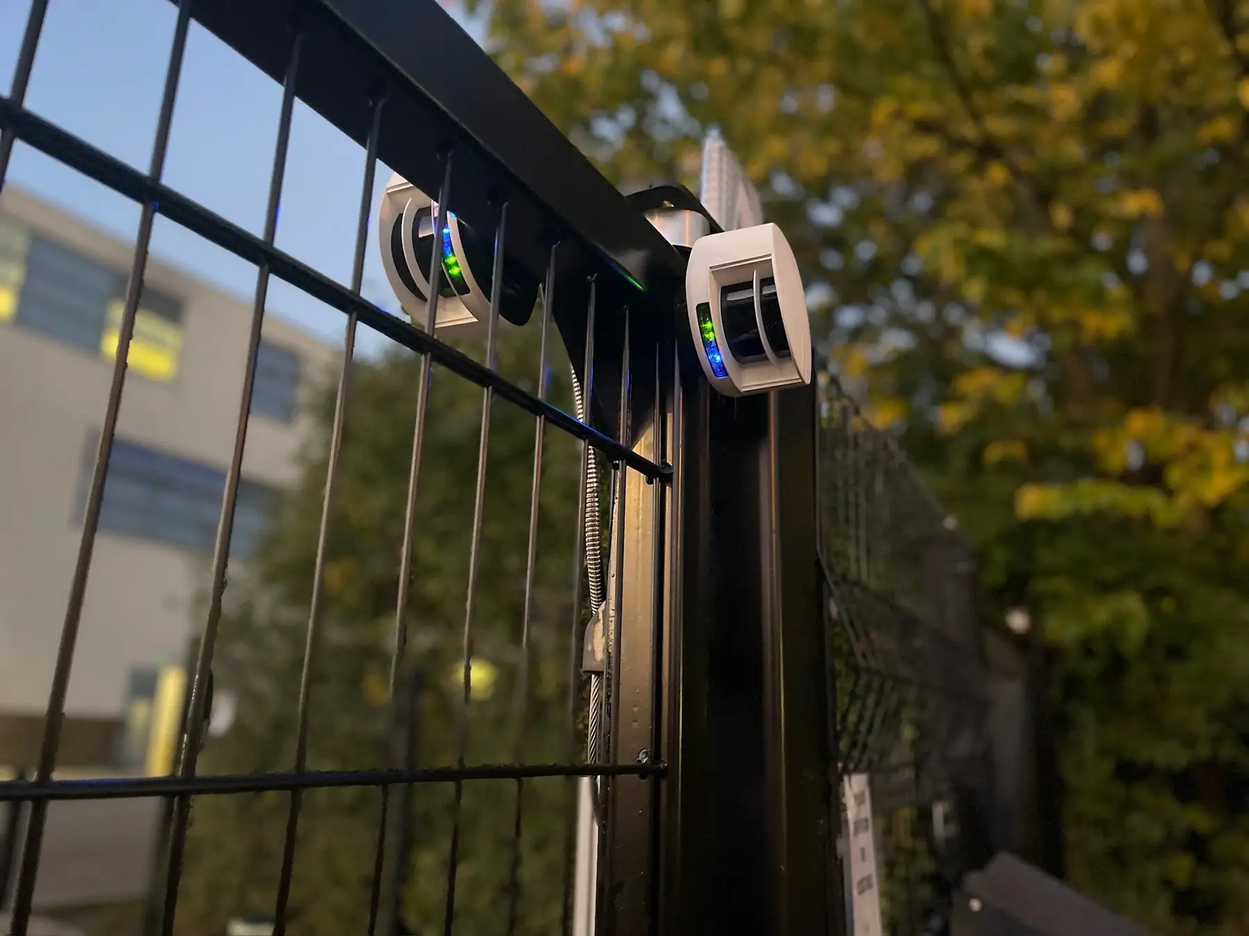 Non-contact laser safety detection on a school gate