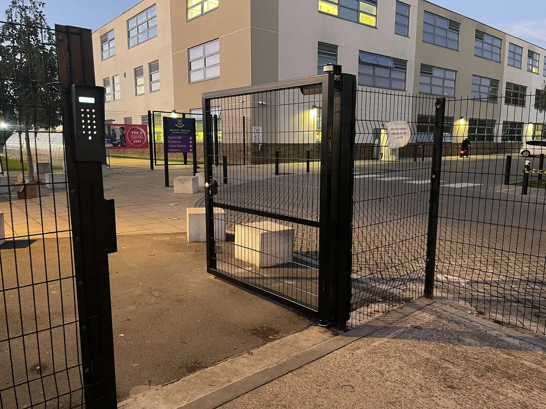 Paxton Net2 door panel installed at a London school